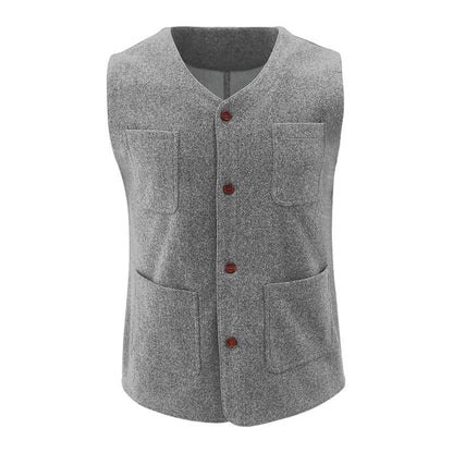 Herren Weste Warm Isoliert Mit Taschen Modern