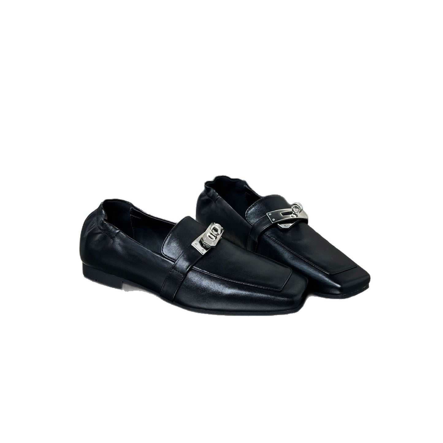 Damen Mokassins Elegante Schuhe mit Schnalle Modern