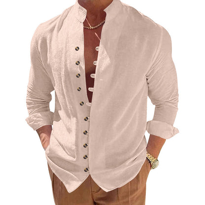 Herren Hemd Lässig Knopfleiste Trendy Casual