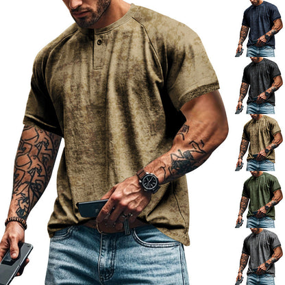 Herren Kurzarm T-Shirt lässig Casual mit Struktur - BerlinGlamour