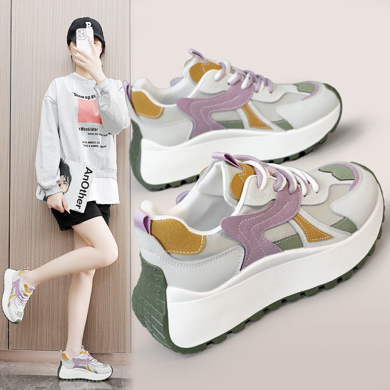 Damen Sneaker Sportlich Plateau Bequem Farbenfroh - BerlinGlamour