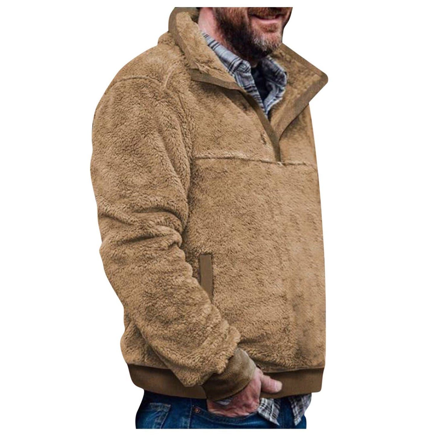 Herren Pulloverjacke Geometrisch Modern mit Brusttasche