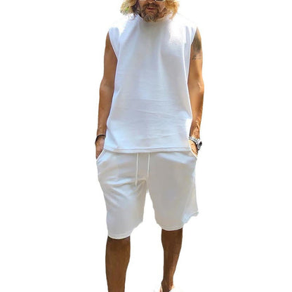 Herren Sweatshirt Kurzarm Set Sportlich Leicht Sommer