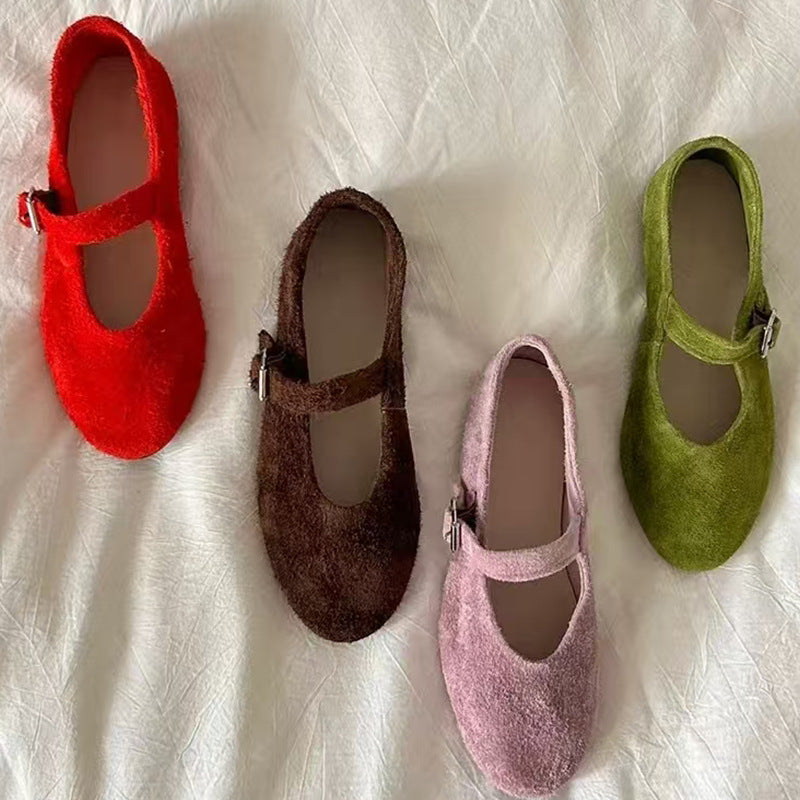 Damen Ballerinas Bequem Riemen Verstellbar Qualität - BerlinGlamour