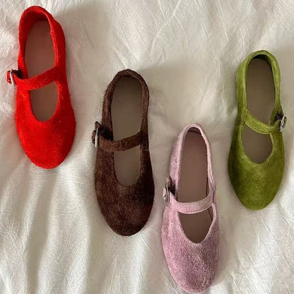 Damen Ballerinas Bequem Riemen Verstellbar Qualität - BerlinGlamour