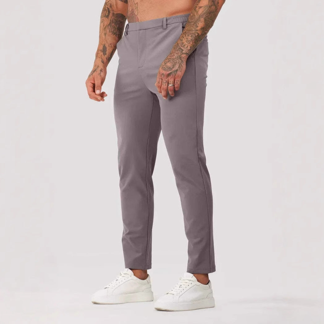 Herren Slim Fit Hosen Elastisch Mit Taschen