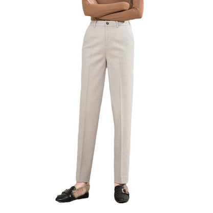 Damen Stoffhose Karo Elegant Mit Hochwertigem Stoff