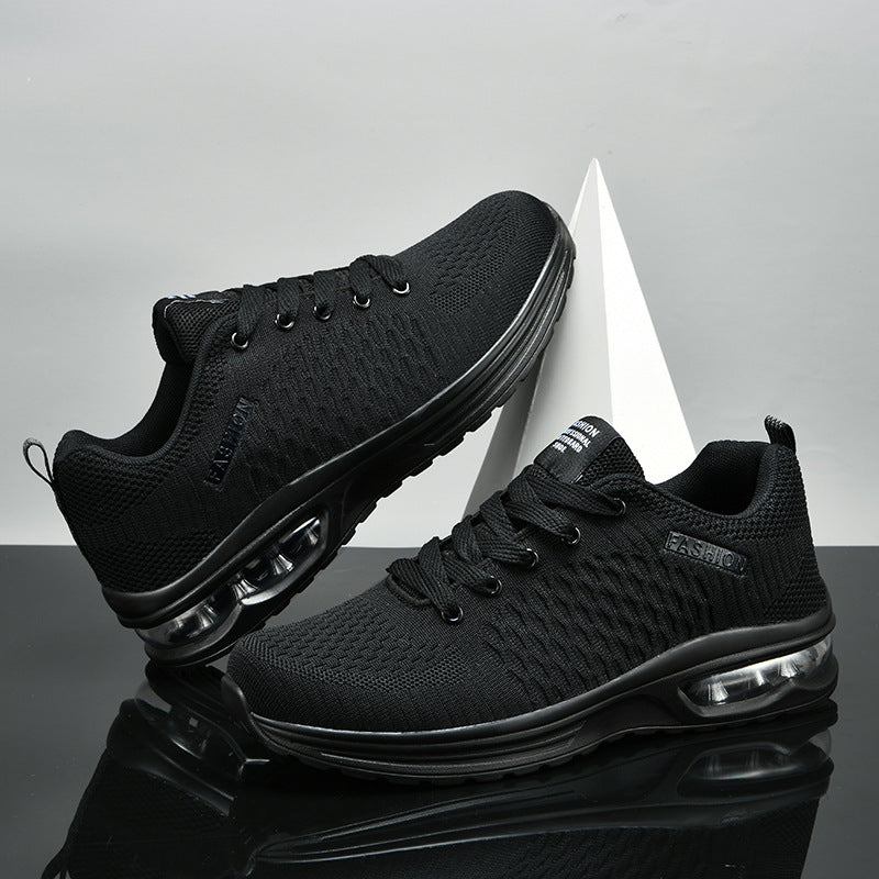Damen Sneaker atmungsaktiv bequem Laufsohle Schwarz - BerlinGlamour