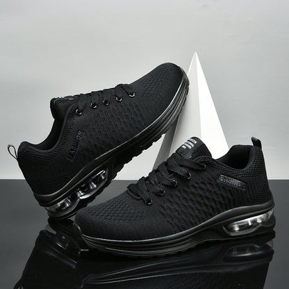 Damen Sneaker atmungsaktiv bequem Laufsohle Schwarz - BerlinGlamour
