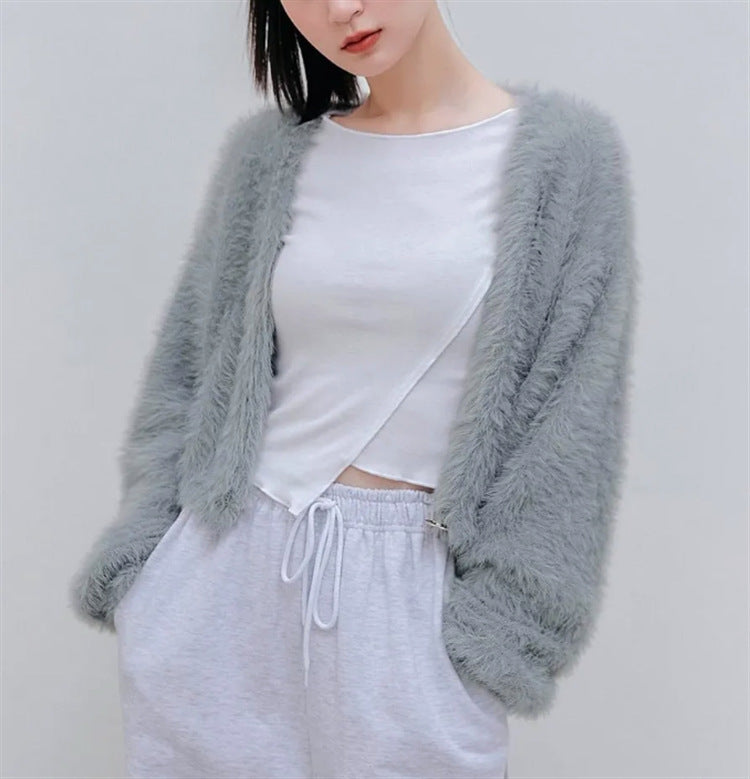 Weiche Strickjacke Damen Oversized Flauschig