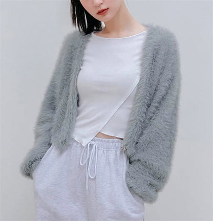 Weiche Strickjacke Damen Oversized Flauschig