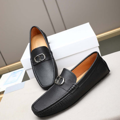 Herren Mokassins Leder Elegant Schwarze Elegante Schuhe