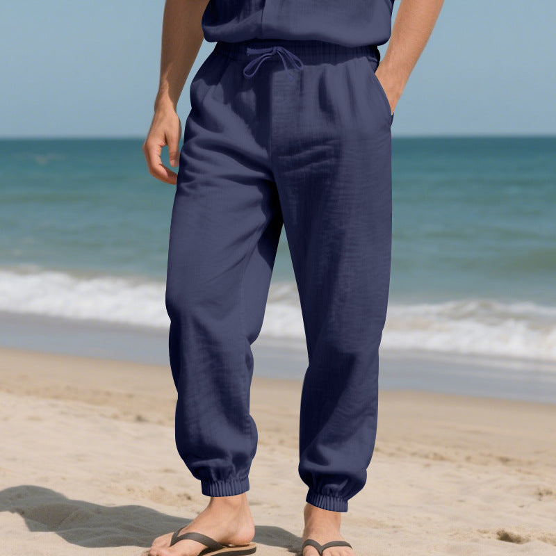 Herren Strandhose Leicht Elastischer Bund Bequem