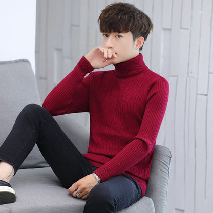 Herren Rollkragenpullover Elegantes Rippmuster Qualität