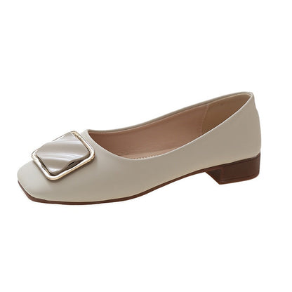 Damen Ballerinas Elegante Schuhe mit Quadrat Detail Modern