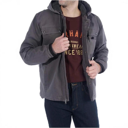Herren Arbeitsjacke Lässig Kapuze Gemütlich
