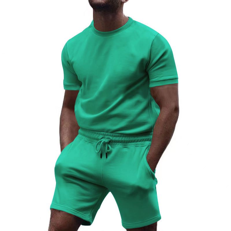 Herren Sportset Atmungsaktives T-Shirt und Shorts Elastisch