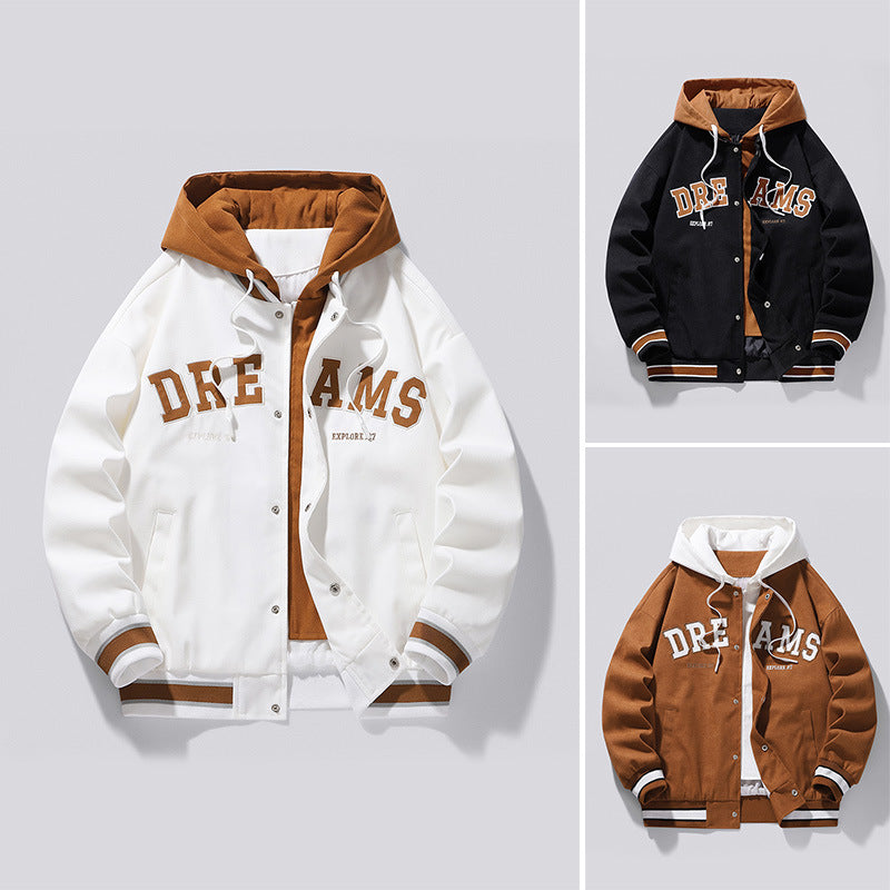 Herren Übergangsjacke Modern Verstellbar Kapuze Wasserabweisend - BerlinGlamour