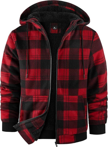 Herren Flanelljacke Gefüttert Urban Karo Muster