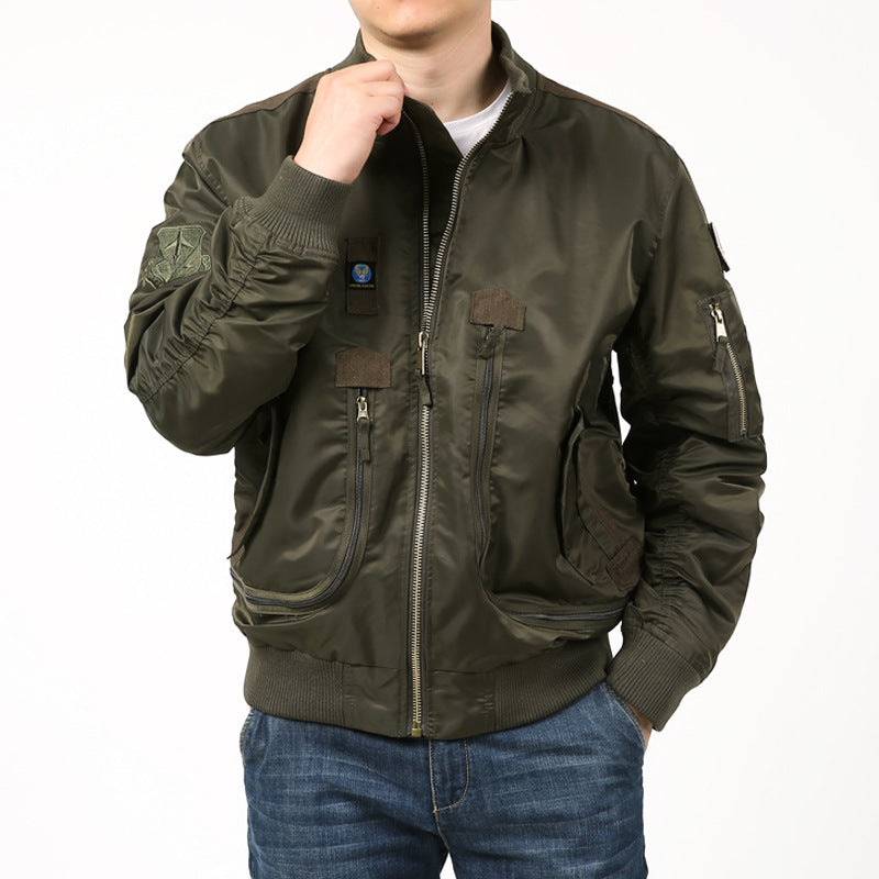Herren Bomberjacke Robust Mit Vielen Taschen