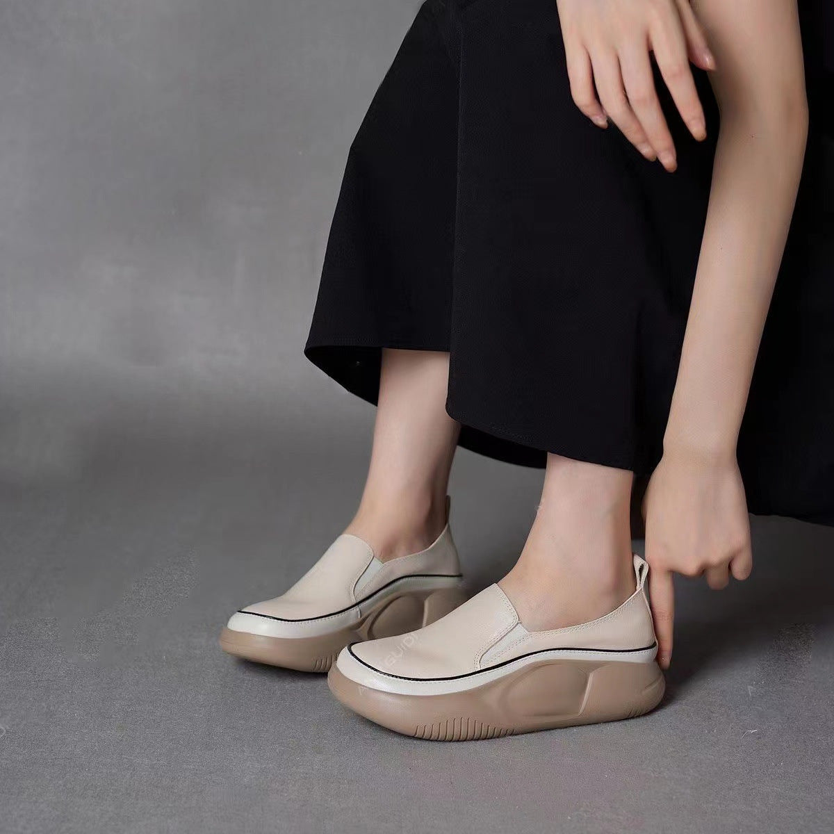 Damen Sneaker Slip-On Bequem Ergonomisch