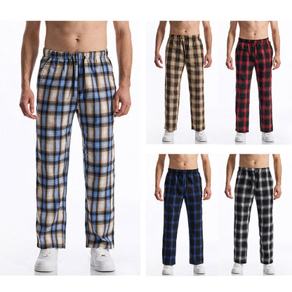 Herren Pyjama-Hose Flanell Bequem Gummibund Komfort