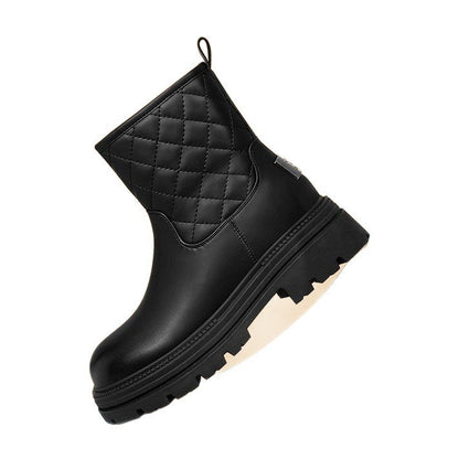 Damen Winterstiefel Gefüttert Warm mit Reißverschluss Rutschfest