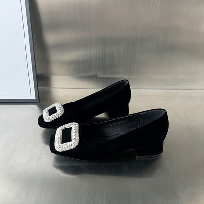 Damen Ballerinas Bequem Schmuckdetail Glitzer - BerlinGlamour