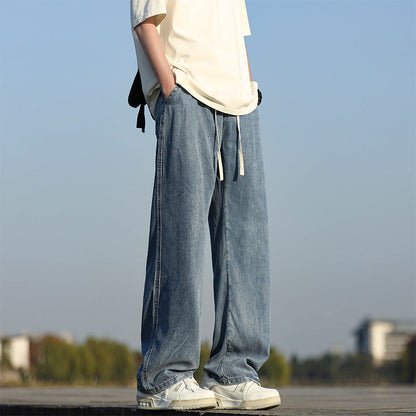 Bequeme Herren Jeans Hose mit verstellbarem Bund Baumwolle