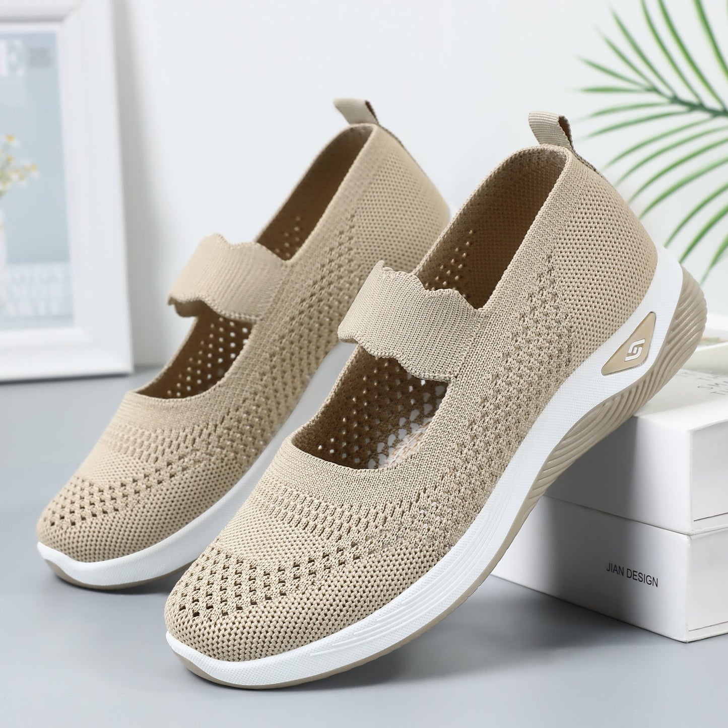 Damen Sportschuhe Slip-On atmungsaktiv elastisch