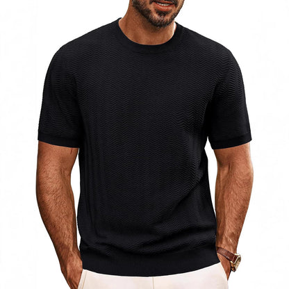 Herren Strickpullover Wellenmuster Bequem Luftig