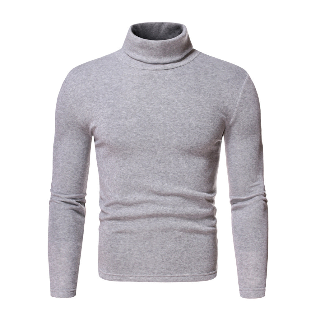 Herren Rollkragenpullover Weich Baumwolle Slim Fit Modern