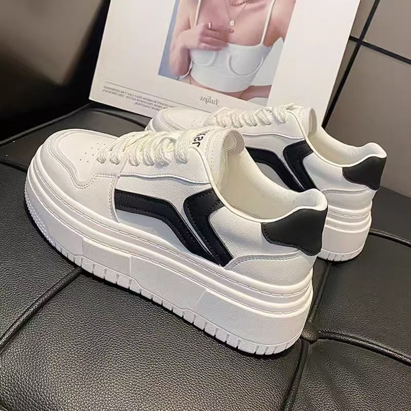 Damen Sneaker Plattform Hohe Absätze Sportlich Schwarze Modeschuhe - BerlinGlamour