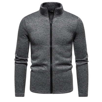 Herren Fleecejacke Warm mit Reißverschluss und Kragen