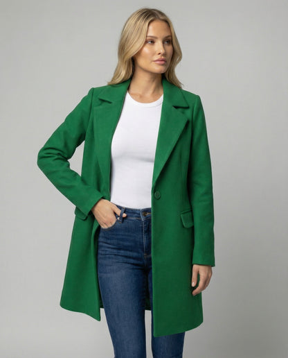 Damen Blazer Lang Damen mit Struktur - BerlinGlamour
