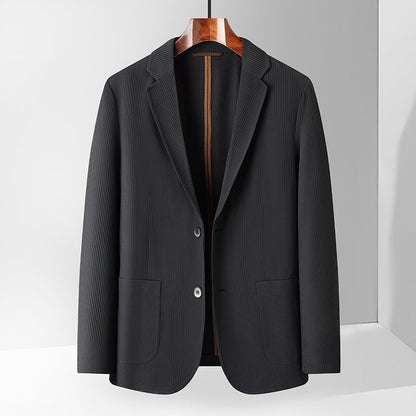 Herren Blazer Jacke Slim Fit Streifen Elegant