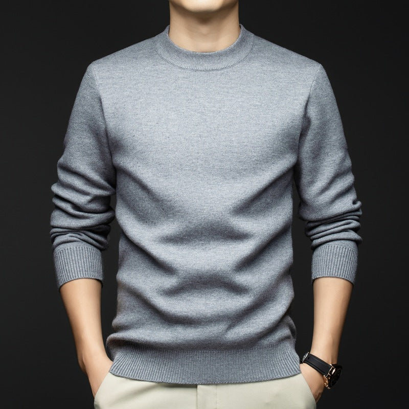 Herren Pullover Lässig Grau Kaschmir