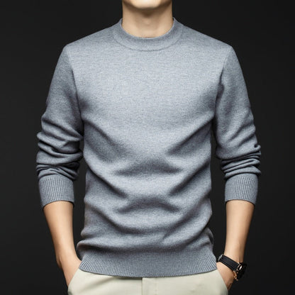 Herren Pullover Lässig Grau Kaschmir