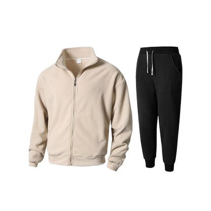 Herren Fleece Jogginganzug Set Sportlich Bequem - BerlinGlamour