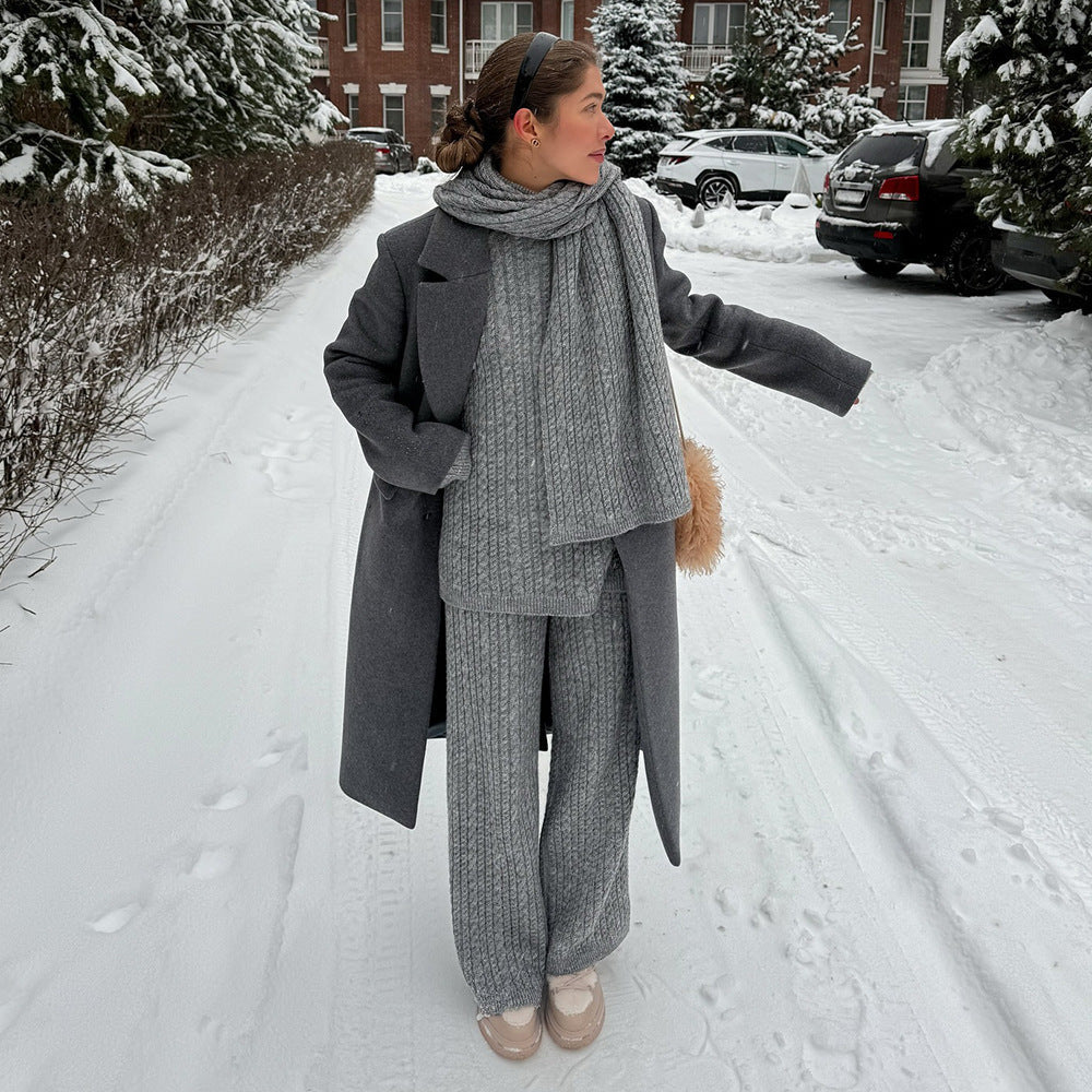 Damen Lounge-Ensemble Hochwertig Strick Modern