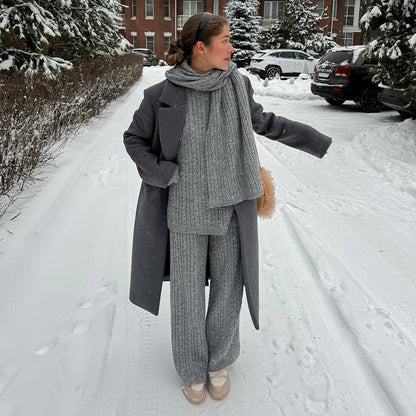 Damen Lounge-Ensemble Hochwertig Strick Modern