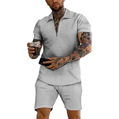 Herren Freizeitanzug Moderner Zip Kragen Casual