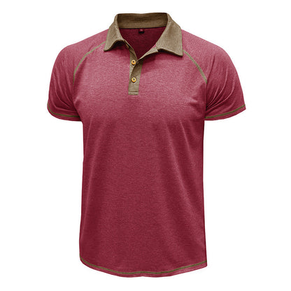 Herren Polohemd Sportlich Kontrastkragen Modern