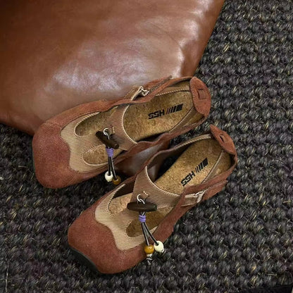 Damen Leder Schnürschuhe Modern Atmungsaktiv
