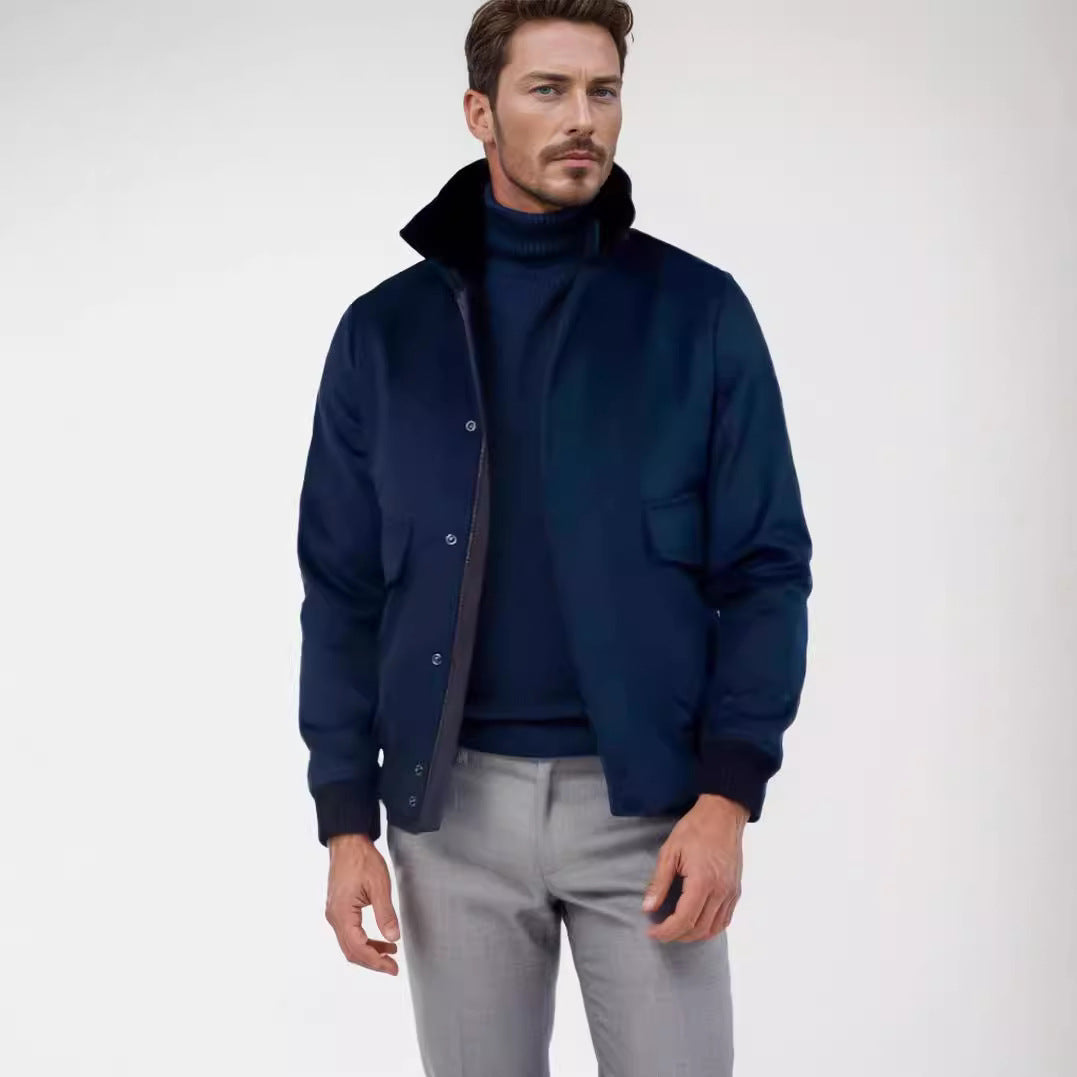 Herren Übergangsjacke Modern mit Hochkragen Trendy