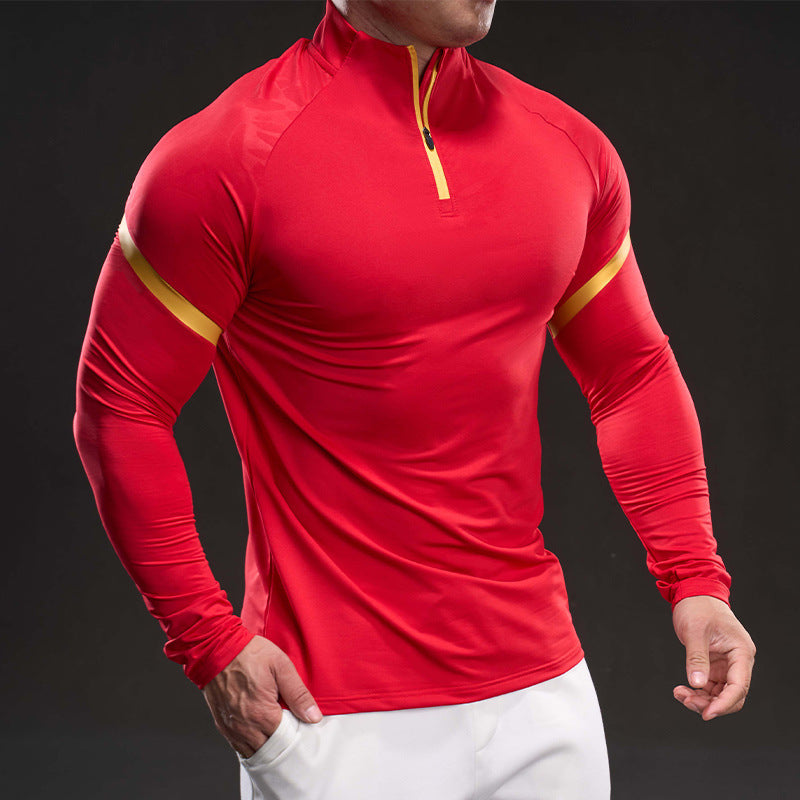 Herren Funktionsshirt Langarm Stehkragen Sportlich Modern - BerlinGlamour