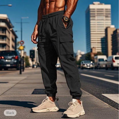 Herren Cargo-Hose atmungsaktiv Elastisch mit vielen Taschen