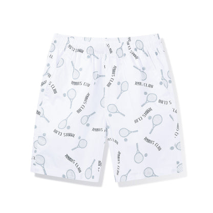 Herren Badeshorts Tennis Motiv Elastisch