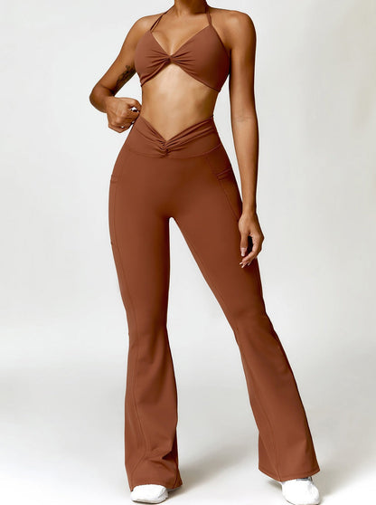 Hohe Taille Schlaghose Figurformend