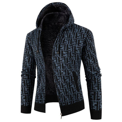 Herren Strickjacke Zopfmuster Kuschelig Modern